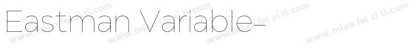 Eastman Variable字体转换